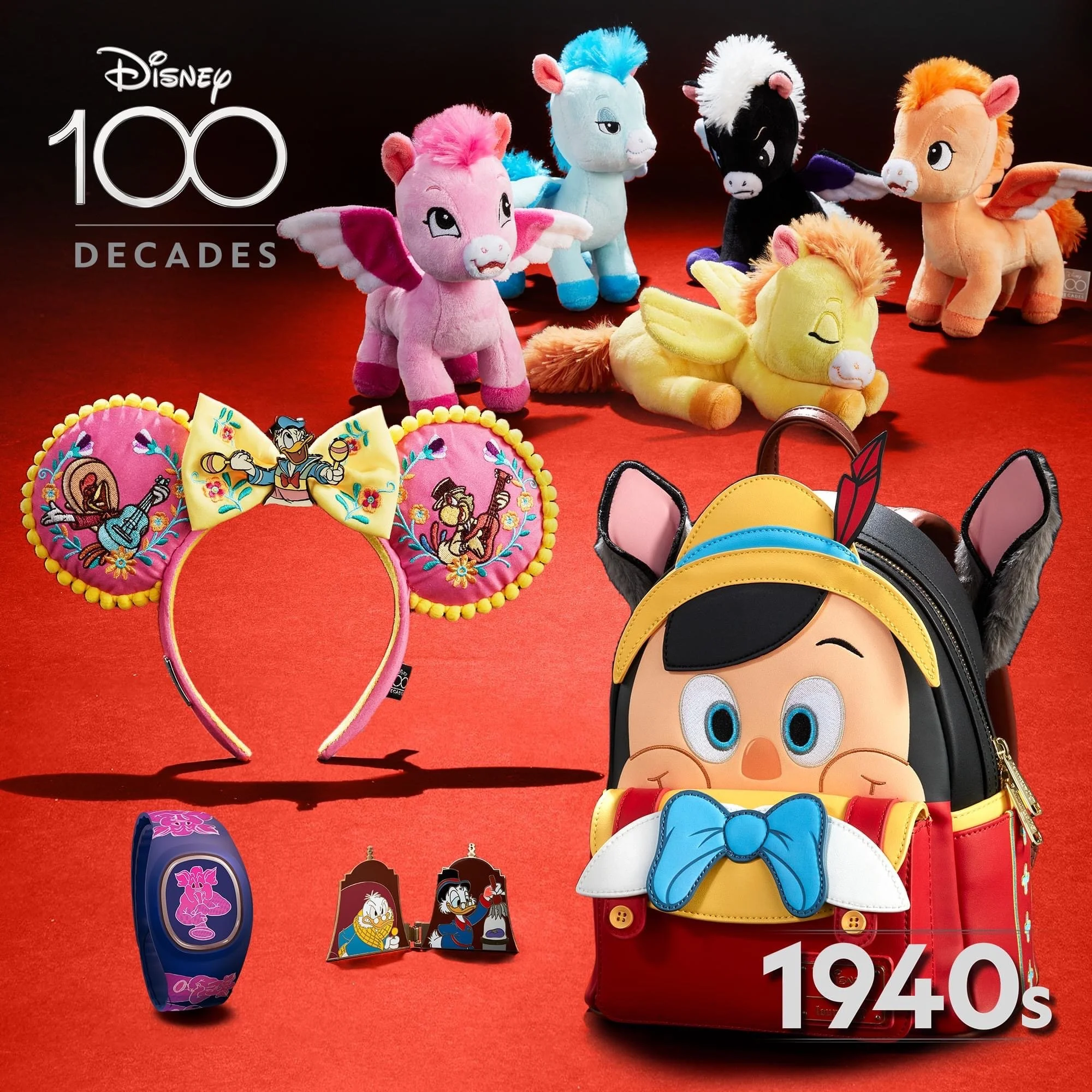 ○Walt disney100th year チップ デール クラリス ピンバッジ